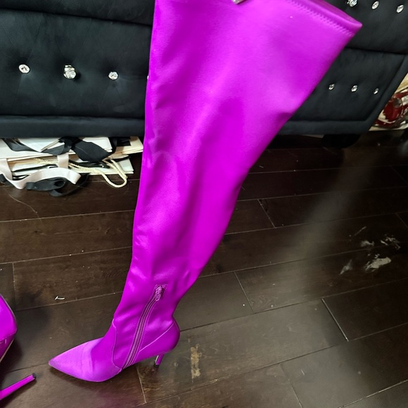 Aldo Fuchsia Thigh high Heels boots - Picture 3 of 6